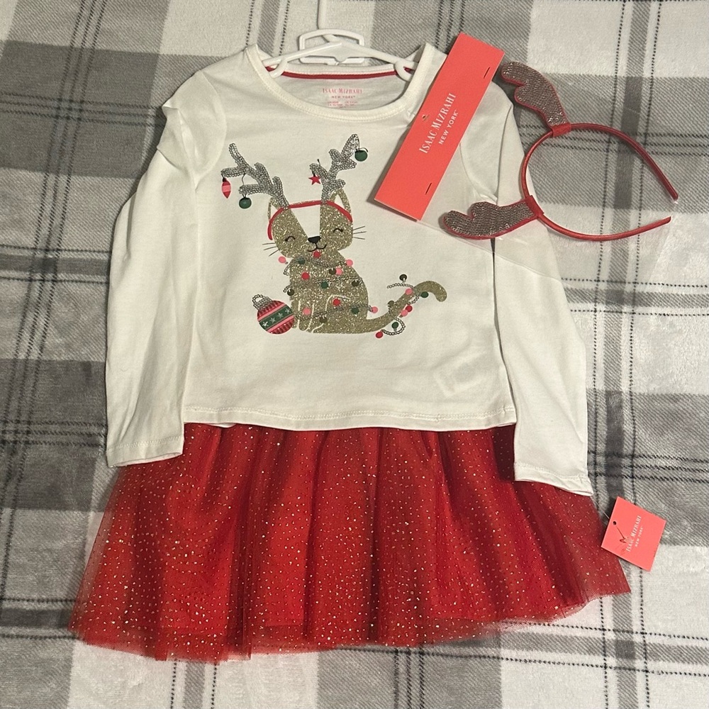 Little Girl’s Sparkly Christmas 3-pc Set, Size XS(4)